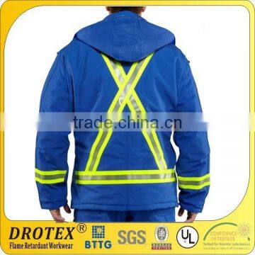 Protective Coverall Flame Resistant Duck Coat With Reflective Stripe and Quilt-Lined photo-2