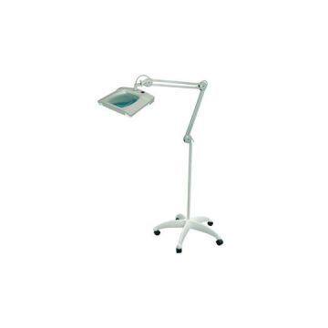 Square Magnifier Lamp On Floor Stand