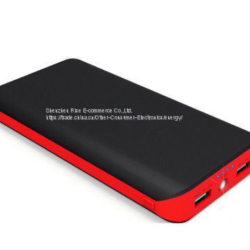 Hot selling slim 20000mah portable power bank with flashlight