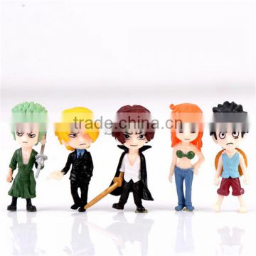 Hot Japanese Anime figure One Piece action figure Mini PVC figure set of 5pcs