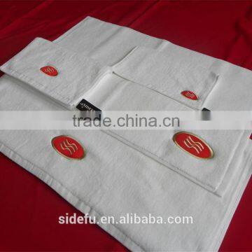 Wholesale Luxury 100 Cotton crowne plaza Hotel white Bath hand face Towel Dobby Bath Towels With Customized embroidery Logo