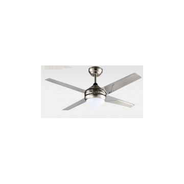 48inch Nickle and Brass Ceiling Fan Light with Remote.
