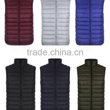Foldable Lightweight Duck Down Waistcoat for men design 2016