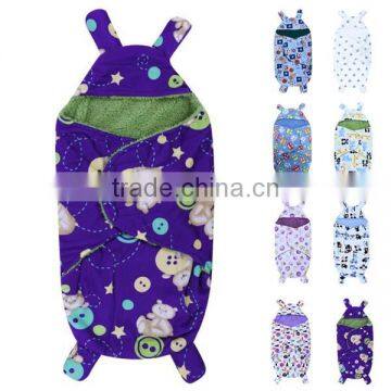 soft short plush parisarc newborn swaddle baby warm winter autumn double layer blanket & swaddling