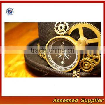 XJ01151 Custom Wool Felt Hat Fashion Steampunk Wool Felt Top Hat photo-3