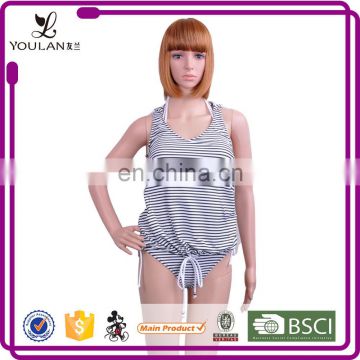 Attractive Camisole Printed Cute Young Girl Bikini Kids Swimwear