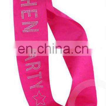 SHC-001 Pink Customized Satin Sash for Hen Party