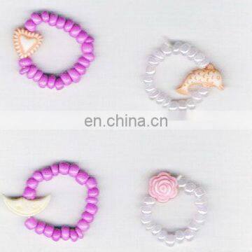 cute kids jewelry rings with moon beads