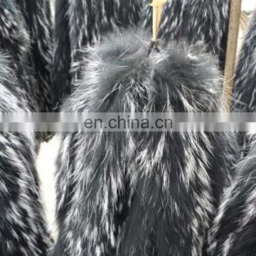 High Quality Raccoon fur Trimming / Raccoon fur collar