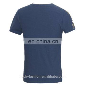 Manufactory Custom Embroidery on Sleeve 100% Cotton T Shirt