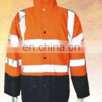 reflective tape workwear uniform orange bodywarmer