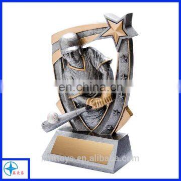 star sports resin award baseball player resin trophy