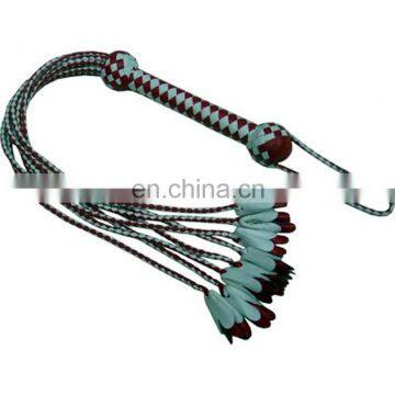 HMB-513B LEATHER FLOGGER FLOWERS TYPE BULLWHIPS MIX COLORS 9 O CAT WHIPS