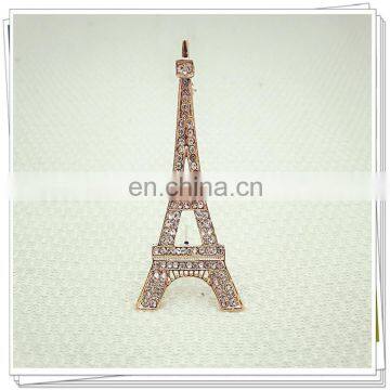 Rhinestone Pairs Pyramid Brooch