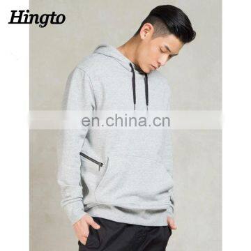 Fashion design 100% cotton gray man hoody custom size zipper hoody fleece