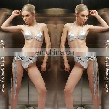 2016 Beautyslove Sexy Silver Light Hot Girls Woman Sexy Bra Lingerie Net Bra Sets photo-2