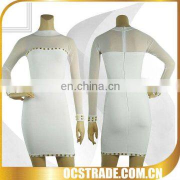 long sleeve kim kardashian white bodycon dress