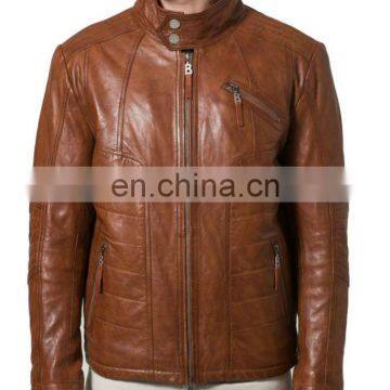 Decorative stitching on the shoulder, elbow, hip and side leather jackets