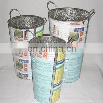 Recycled Tin Umbrella Stand Set of 3