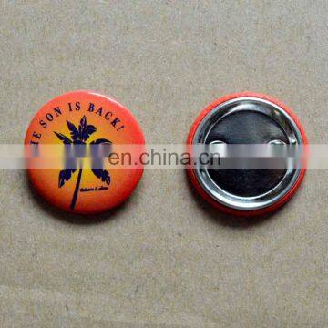 Promotion gift Button Badge Glossy Paper with safe pin