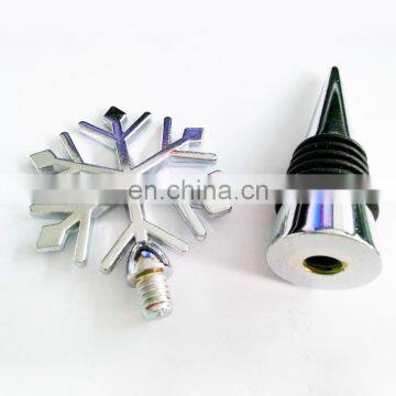Christmas Gift Zinc Alloy Wine Bottle Stopper Snow Shape Wine Bottle Stopper for Wedding Supplies photo-3