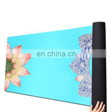 Eco Friendly Custom Print Logo 100% Natural Rubber Suede Yoga Mat photo-4