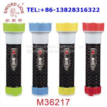 High Quality Metal & ABS Plastic Dry Battery Power Led Flashlight Torch Popular in Africa
