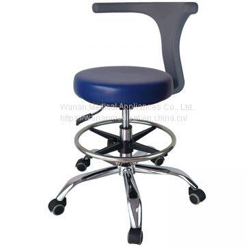 Factory Wholesale Backrest Adjustable Antistatic With Wheels and Footring PU Leather Dentist Dental Chairs