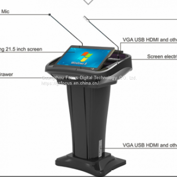 Digital Podium; Church Pulpit With Led Light & Goose Neck Mic.; Smart Equipment for Conference System photo-4