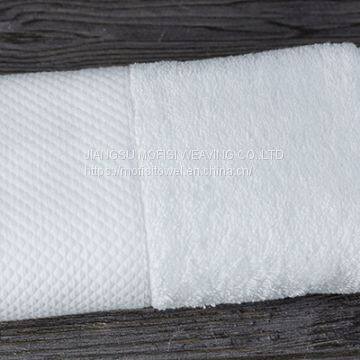 Wholesale cheap 100% cotton dobby white hotel hand towel