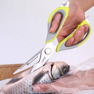 Cross-border Multi-functional Kitchen Scissors Household Scissors Chicken Bone Scissors Food Scissors Meat Scissors Shrimp Fish Bone Refrigerator Scissors photo-3