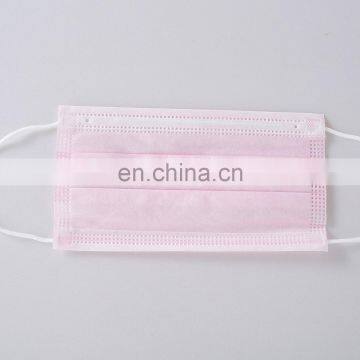 Disposable Adult Printed Pink 3 Ply Face Mask Cotton photo-3