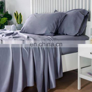 Perfect Super Soft Sllky Touch Grey King Size Comfort 100% Bamboo Bed Sheet Set