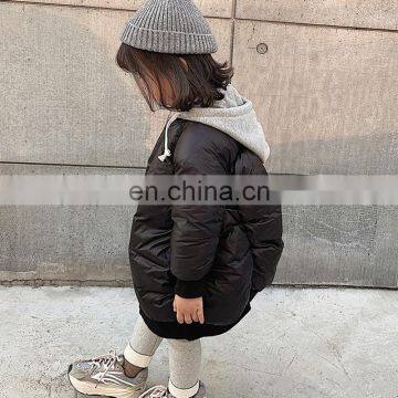 3423 Baby Clothes Girls Windproof White Duck Hooded Down Coat photo-4