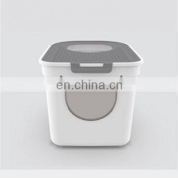 HQP-SB19 HongQiang Anti-splashing large cat toilet deodorizing cat supplies top-entry closed plastic cat litter box