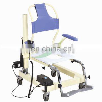 Electric Commode Chair, with drop-down Armrest and Lid or Wheel, Toliet chair