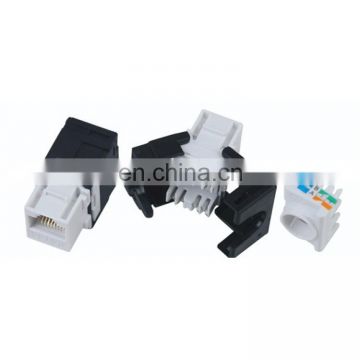 UTP 180 toolless rj45 connector cat6a keystone jack with cable holder