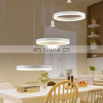 LED dining room lamp round post-modern minimalist creative personality Nordic fashion warm dining room living room chandelier