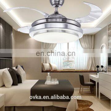 Factory Direct Living Room Restaurant Bedroom Silver LED Fan Lights Modern Minimalist Chandelier Ceiling Fan Light photo-4