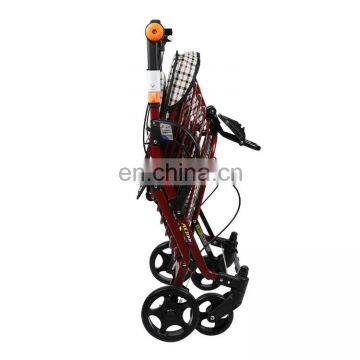Removeable Foldable Steel Old Man Shopping Trolley Cart Walker Rollator With Basket