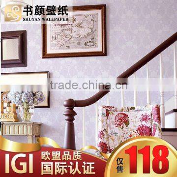 3D Stereoscopic Romantic European-style Garden Flower Non-woven Warm Living Room Bedroom TV Background Green -3d Wall Paper de