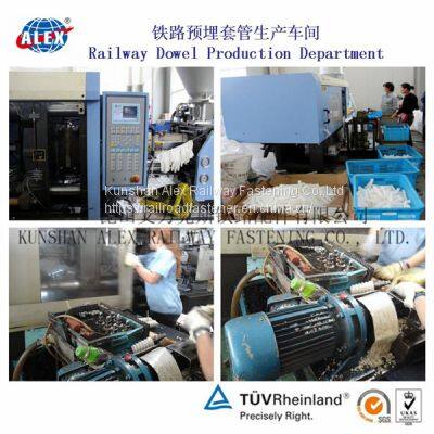 Railway Plastic Screw Dowel Polymer Insert for Concrete Sleeper photo-4