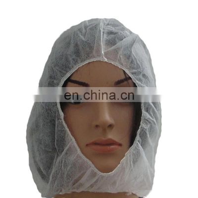 Hooded Polypropylene Non Woven Pp Disposable Bouffant Caps Hair Net Beard Covering For Food Industrial Service