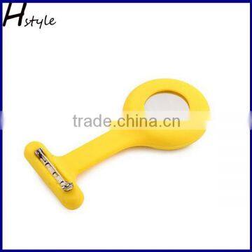 2016 New Product Colorful Silicone Rubber Nurse Watch Nurse FOB Watch Yellow WP019