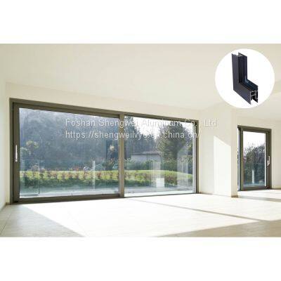 Factory price Interior Residential Aluminum frame Double glass Entry sliding Door