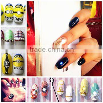 NFC Chip LED Light Nail sticker / Lady Lovely Blinking NFC Nail Tag