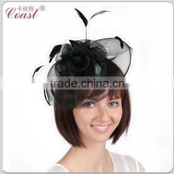 ladies black organza plain dress bulk hair flowers clip