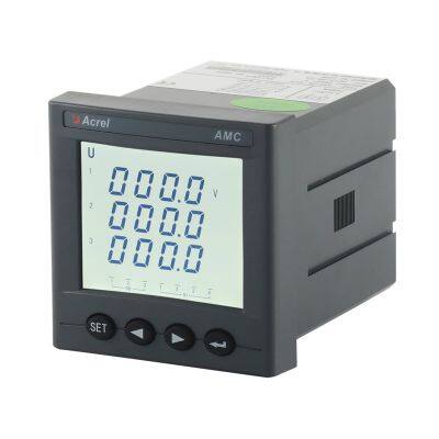 International standard Acrel AMC72L-AV3 Programmable AC digital voltage meter/multifunction energy meter CE