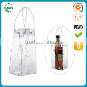 Transparent PVC Cooler Bag Plastic Ice Wine Bag