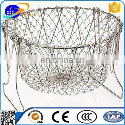 French Vintage Basket, French Salad Basket, French Wire Basket